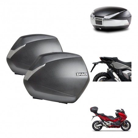 SHAD Baul SH48 + soporte montaje maletas SH36 TITANIUM PREMIUM KIT-481329