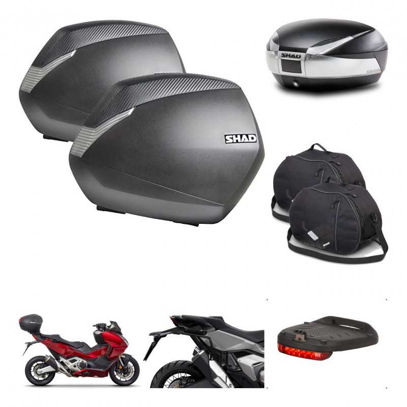 SHAD SH48 trunk + mounting bracket SH36 suitcases accessories TITANIUM PREMIUM KIT-481336