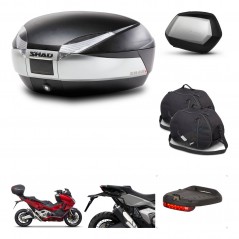 SHAD SH35 PREMIUM suitcases + mounting bracket SH48 trunk accessories TITANIUM KIT-481339
