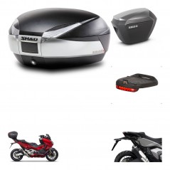 SHAD Maletas sh23 alu + soporte montaje baul SH48 accesorios TITANIUM PREMIUM KIT-481340