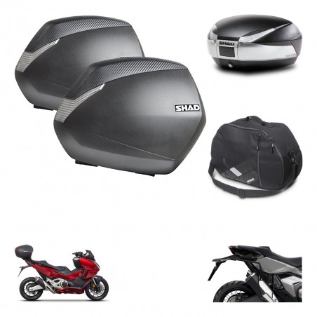 SHAD Baul SH48 + soporte montaje maletas SH36 accesorios TITANIUM PREMIUM KIT-481341
