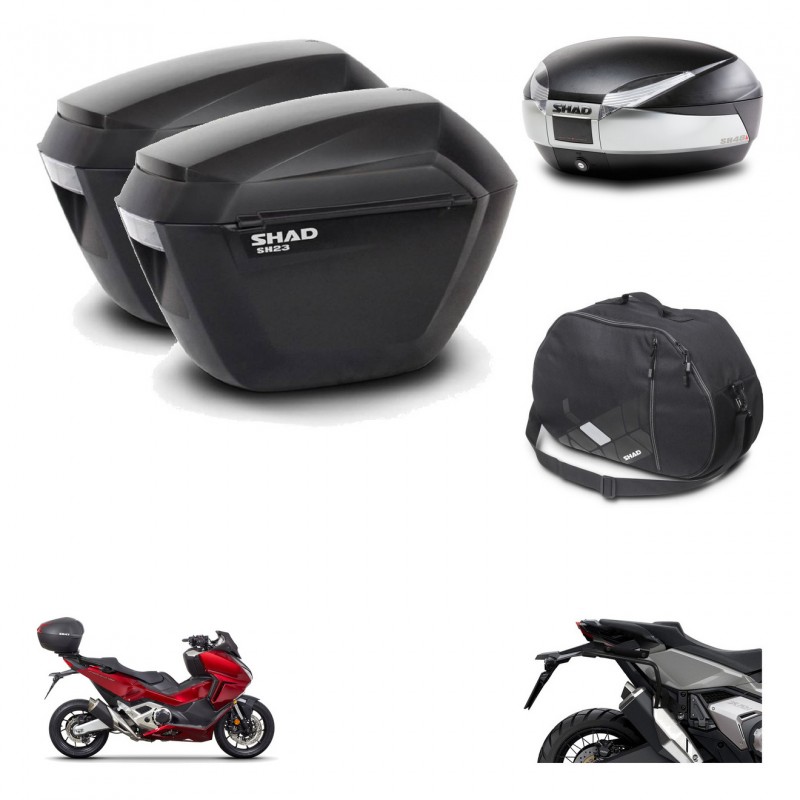 SHAD SH48 trunk + mounting bracket sh23 suitcases accessories TITANIUM PREMIUM KIT-481343