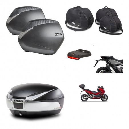 SHAD SH48 trunk + mounting bracket SH36 suitcases accessories TITANIUM PREMIUM KIT-481348