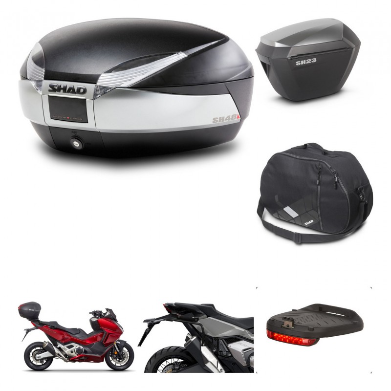 SHAD Maletas sh23 alu + soporte montaje baul SH48 accesorios TITANIUM PREMIUM KIT-481352