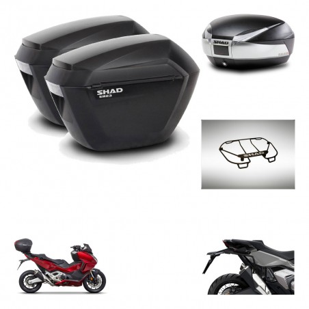 SHAD Baul SH48 + soporte montaje maletas sh23 accesorios TITANIUM PREMIUM KIT-481355