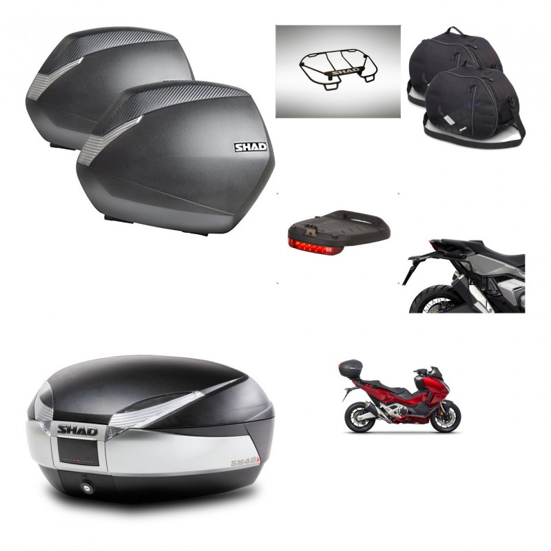 SHAD Baul SH48 + soporte montaje maletas SH36 accesorios TITANIUM PREMIUM KIT-481360