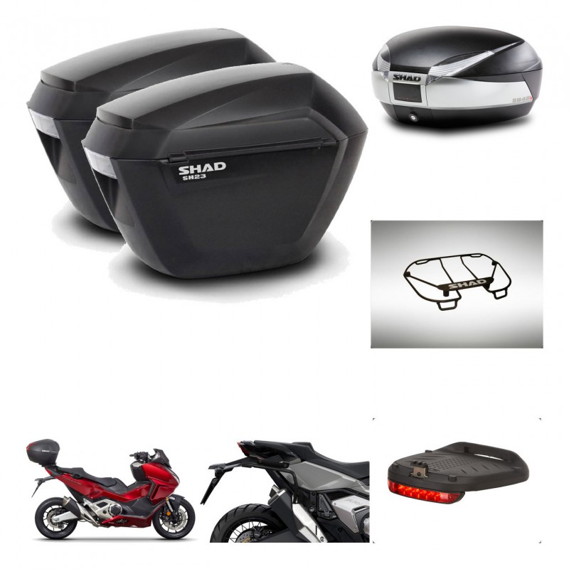 SHAD Baul SH48 + soporte montaje maletas sh23 accesorios TITANIUM PREMIUM KIT-481361