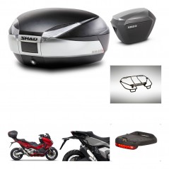 SHAD Maletas sh23 alu + soporte montaje baul SH48 accesorios TITANIUM PREMIUM KIT-481364