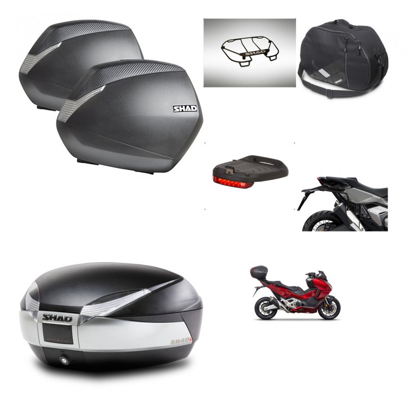 SHAD Baul SH48 + soporte montaje maletas SH36 accesorios TITANIUM PREMIUM KIT-481371