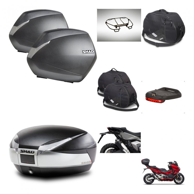 SHAD Baul SH48 + soporte montaje maletas SH36 accesorios TITANIUM PREMIUM KIT-481372