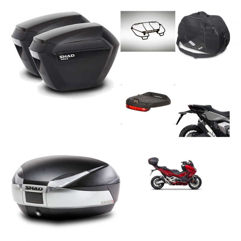 SHAD Baul SH48 + soporte montaje maletas sh23 accesorios TITANIUM PREMIUM KIT-481373