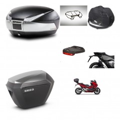SHAD Maletas sh23 alu + soporte montaje baul SH48 accesorios TITANIUM PREMIUM KIT-481376