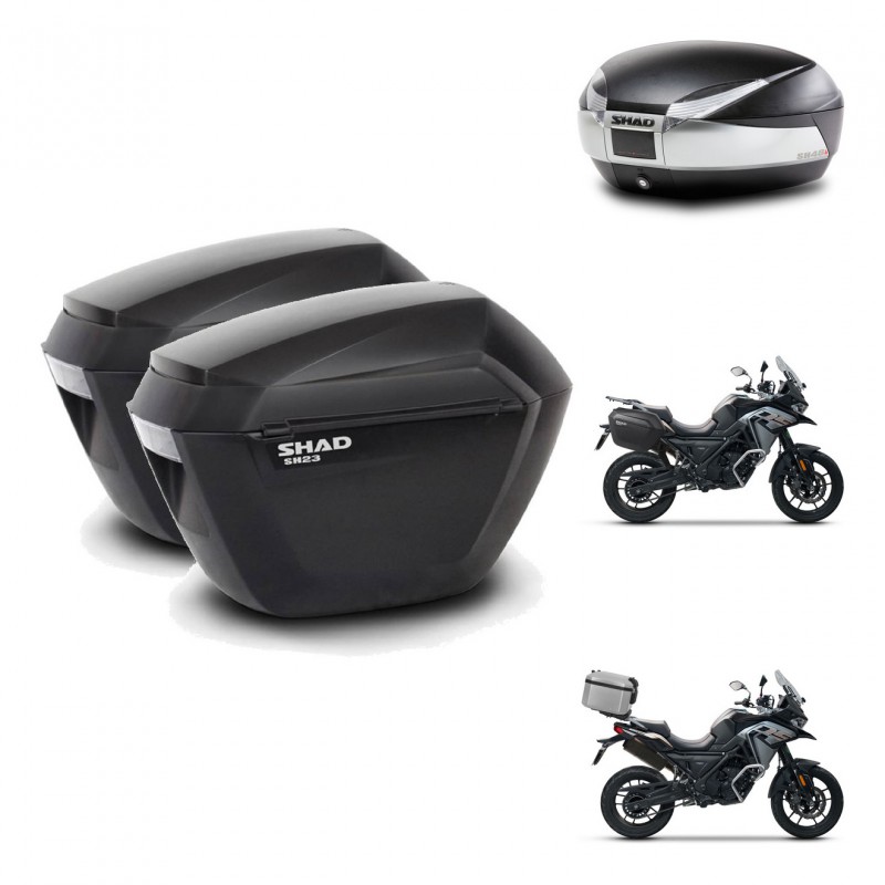 SHAD Baul SH48 + soporte montaje maletas sh23 TITANIUM PREMIUM KIT-481379