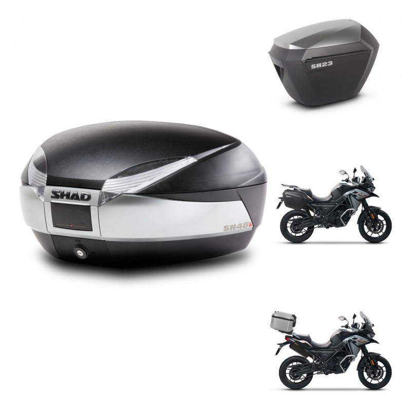 SHAD Maletas sh23 alu + soporte montaje baul SH48 TITANIUM PREMIUM KIT-481382