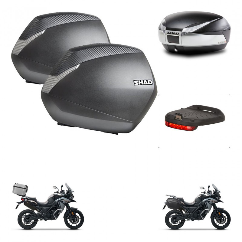 SHAD SH48 trunk + mounting bracket SH36 suitcases accessories TITANIUM PREMIUM KIT-481383