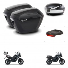 SHAD Baul SH48 + soporte montaje maletas sh23 accesorios TITANIUM PREMIUM KIT-481385