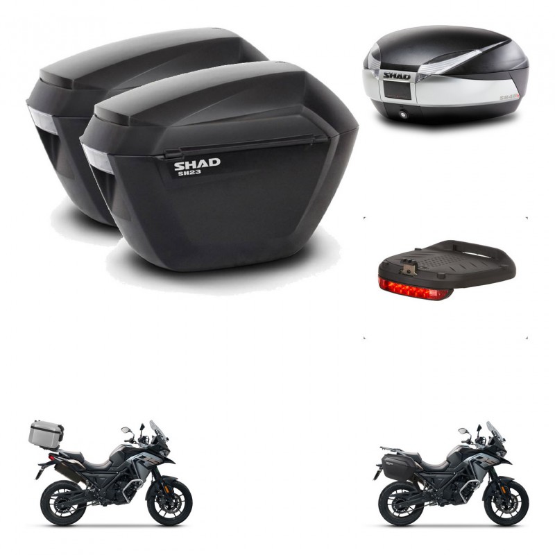 SHAD Baul SH48 + soporte montaje maletas sh23 accesorios TITANIUM PREMIUM KIT-481385