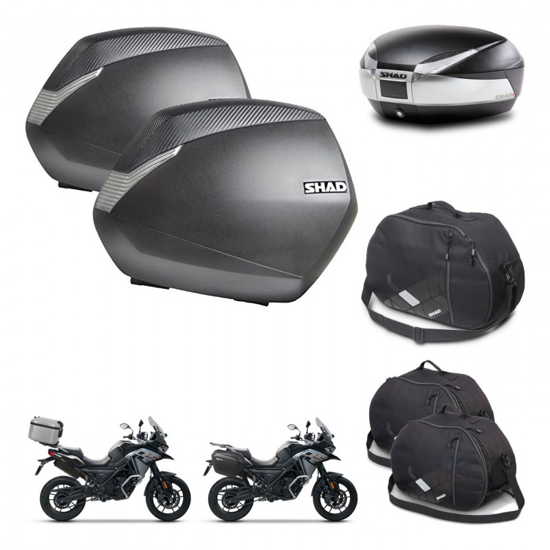 SHAD Baul SH48 + soporte montaje maletas SH36 accesorios TITANIUM PREMIUM KIT-481390