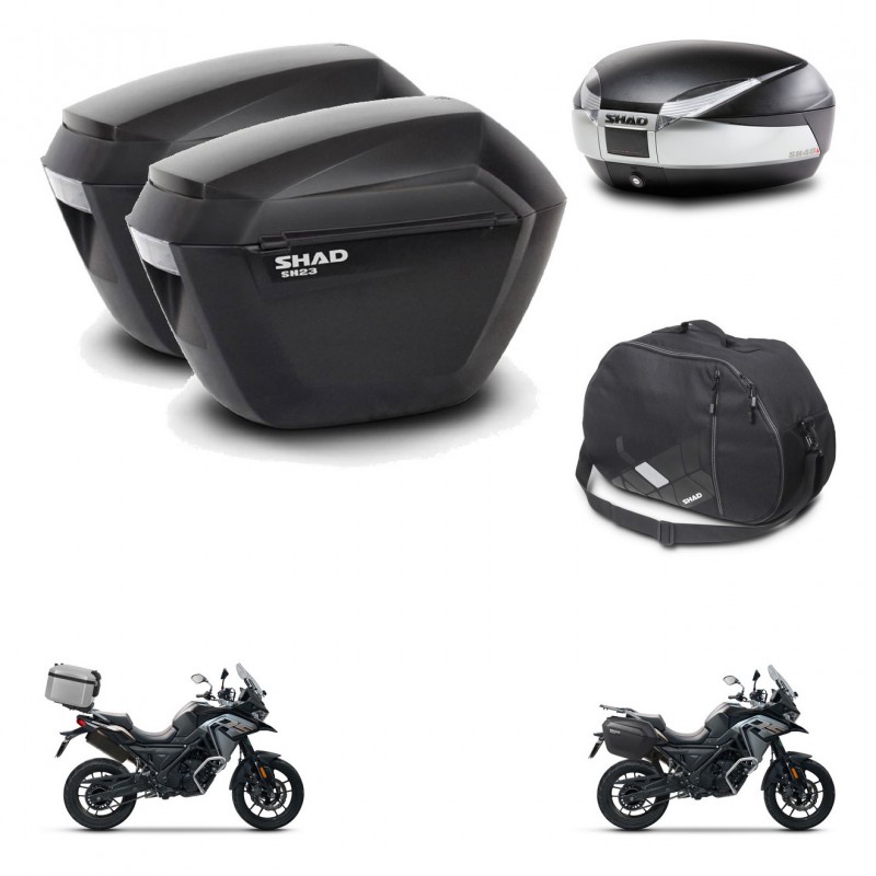 SHAD SH48 trunk + mounting bracket sh23 suitcases accessories TITANIUM PREMIUM KIT-481391