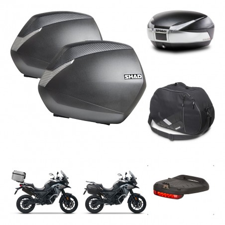 SHAD Baul SH48 + soporte montaje maletas SH36 accesorios TITANIUM PREMIUM KIT-481395