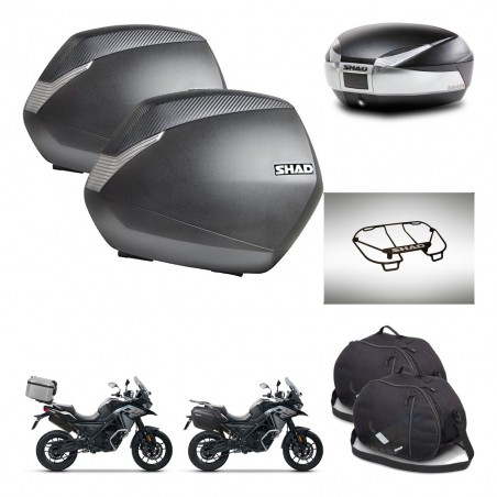SHAD Baul SH48 + soporte montaje maletas SH36 accesorios TITANIUM PREMIUM KIT-481402