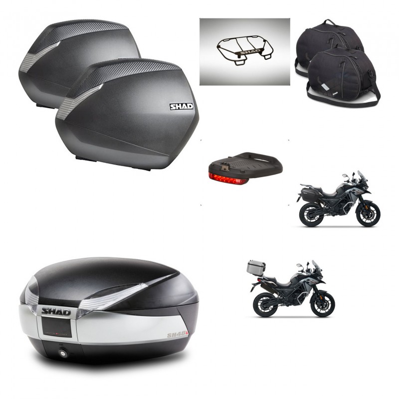 SHAD Baul SH48 + soporte montaje maletas SH36 accesorios TITANIUM PREMIUM KIT-481408