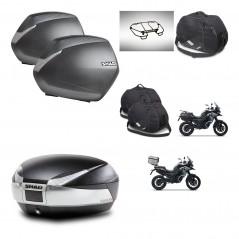 SHAD Baul SH48 + soporte montaje maletas SH36 accesorios TITANIUM PREMIUM KIT-481414