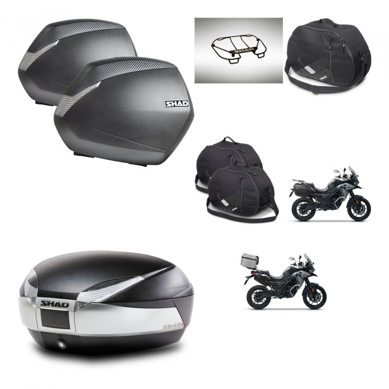 SHAD Baul SH48 + soporte montaje maletas SH36 accesorios TITANIUM PREMIUM KIT-481414