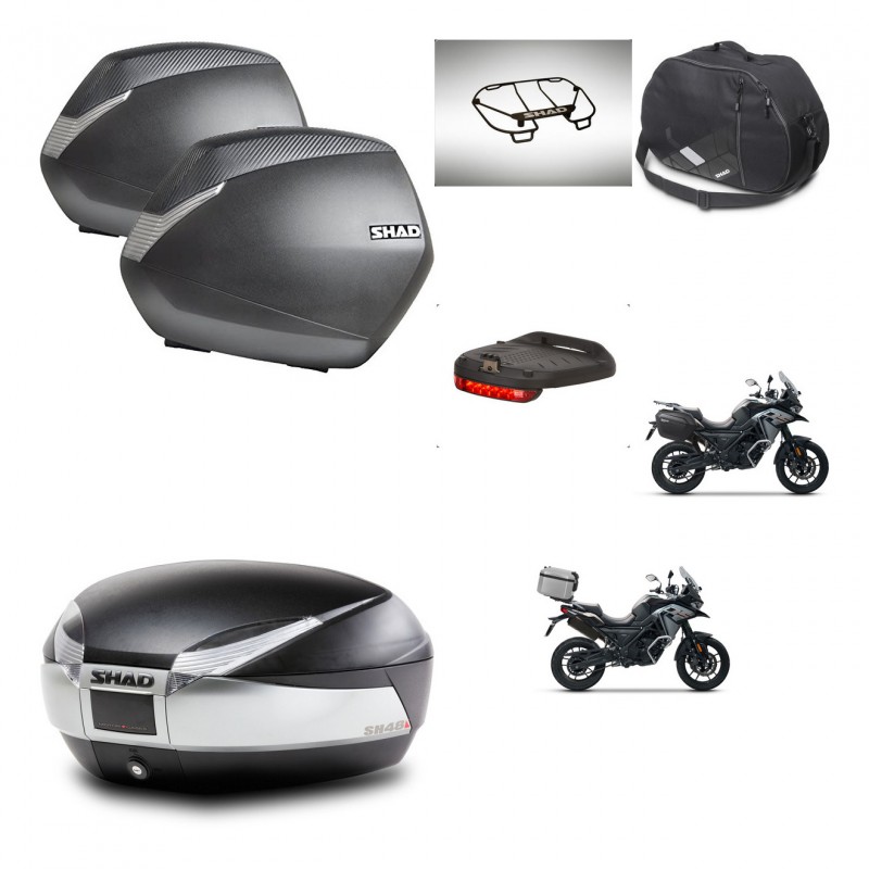 SHAD SH48 trunk + mounting bracket SH36 suitcases accessories TITANIUM PREMIUM KIT-481419