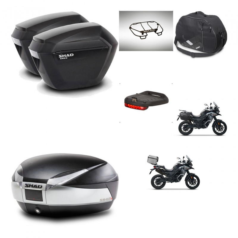 SHAD SH48 trunk + mounting bracket sh23 suitcases accessories TITANIUM PREMIUM KIT-481421