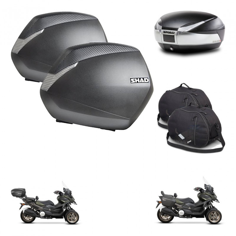 SHAD Baul SH48 + soporte montaje maletas SH36 accesorios TITANIUM PREMIUM KIT-481426