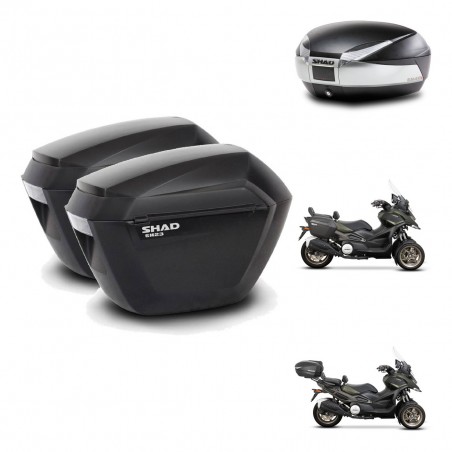 SHAD Baul SH48 + soporte montaje maletas sh23 TITANIUM PREMIUM KIT-481427