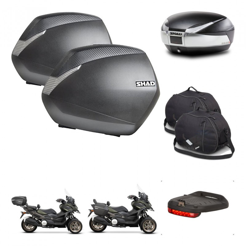 SHAD Baul SH48 + soporte montaje maletas SH36 accesorios TITANIUM PREMIUM KIT-481432