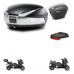 SHAD Maletas sh23 alu + soporte montaje baul SH48 accesorios TITANIUM PREMIUM KIT-481436