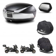 SHAD SH35 PREMIUM suitcases + mounting bracket SH48 trunk accessories TITANIUM KIT-481441