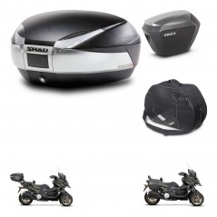 SHAD SH23 alu suitcases + mounting bracket SH48 trunk accessories TITANIUM PREMIUM KIT-481442