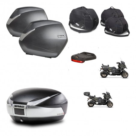 SHAD Baul SH48 + soporte montaje maletas SH36 accesorios TITANIUM PREMIUM KIT-481444