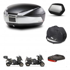 SHAD Maletas SH35 PREMIUM + soporte montaje baul SH48 accesorios TITANIUM KIT-481446