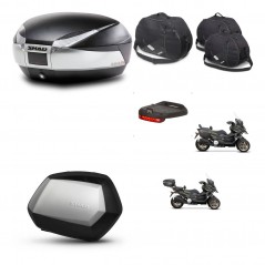 SHAD SH35 PREMIUM suitcases + mounting bracket SH48 trunk accessories TITANIUM KIT-481447