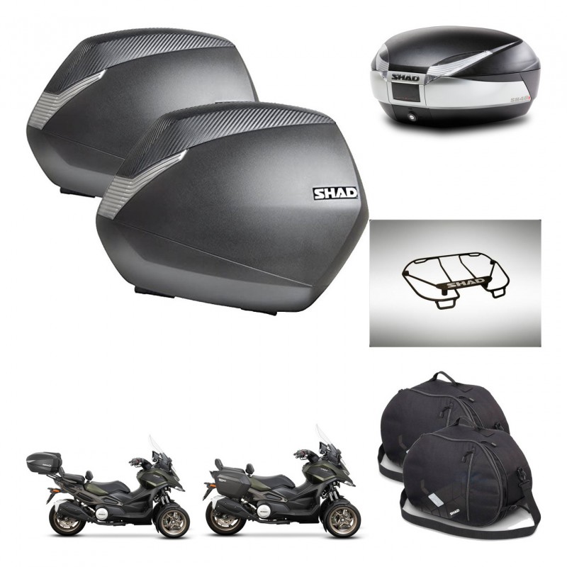 SHAD Baul SH48 + soporte montaje maletas SH36 accesorios TITANIUM PREMIUM KIT-481450
