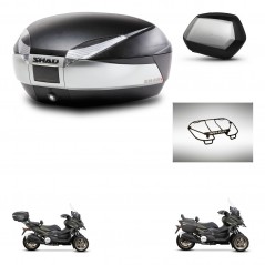SHAD SH35 PREMIUM suitcases + mounting bracket SH48 trunk accessories TITANIUM KIT-481452