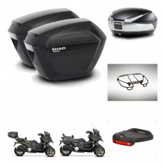 SHAD SH48 trunk + mounting bracket sh23 suitcases accessories TITANIUM PREMIUM KIT-481457