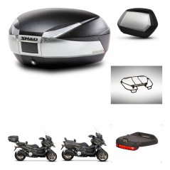 SHAD Maletas SH35 PREMIUM + soporte montaje baul SH48 accesorios TITANIUM KIT-481458