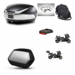 SHAD Maletas SH35 PREMIUM + soporte montaje baul SH48 accesorios TITANIUM KIT-481459