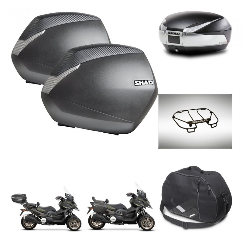 SHAD Baul SH48 + soporte montaje maletas SH36 accesorios TITANIUM PREMIUM KIT-481461