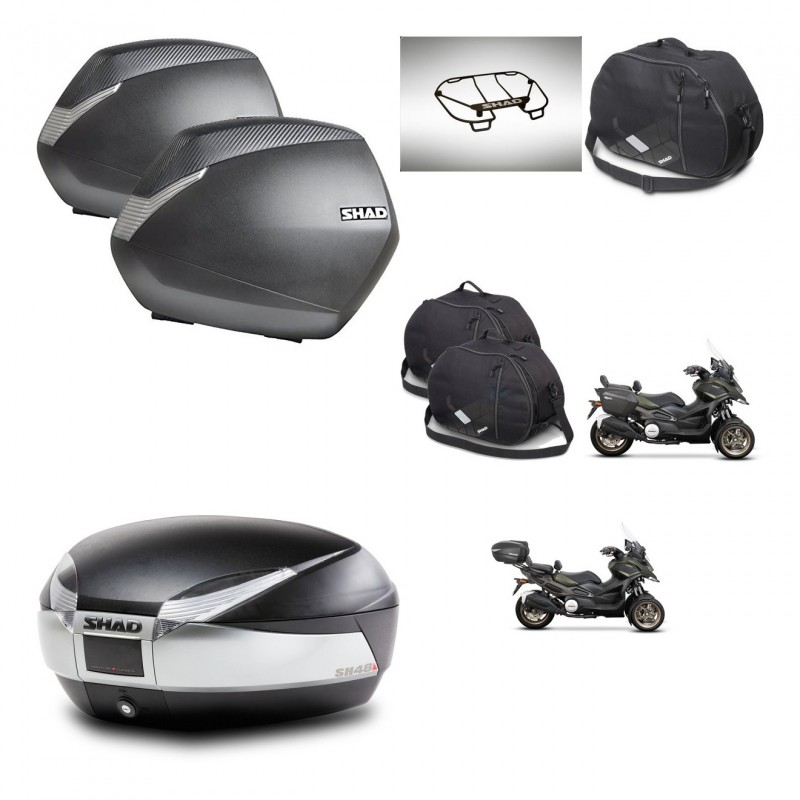 SHAD Baul SH48 + soporte montaje maletas SH36 accesorios TITANIUM PREMIUM KIT-481462
