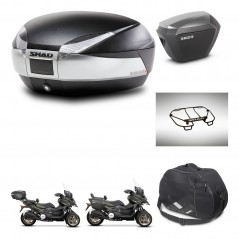 SHAD Maletas sh23 alu + soporte montaje baul SH48 accesorios TITANIUM PREMIUM KIT-481466