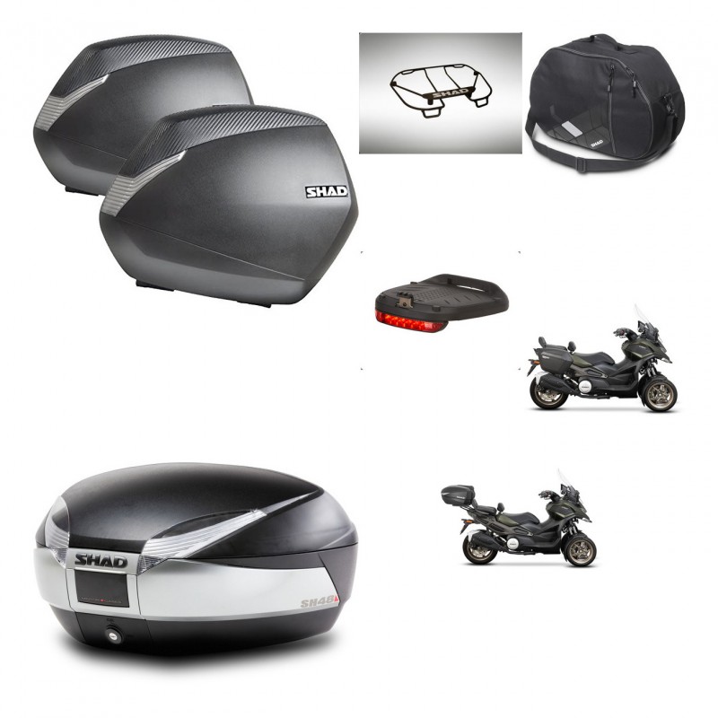 SHAD Baul SH48 + soporte montaje maletas SH36 accesorios TITANIUM PREMIUM KIT-481467