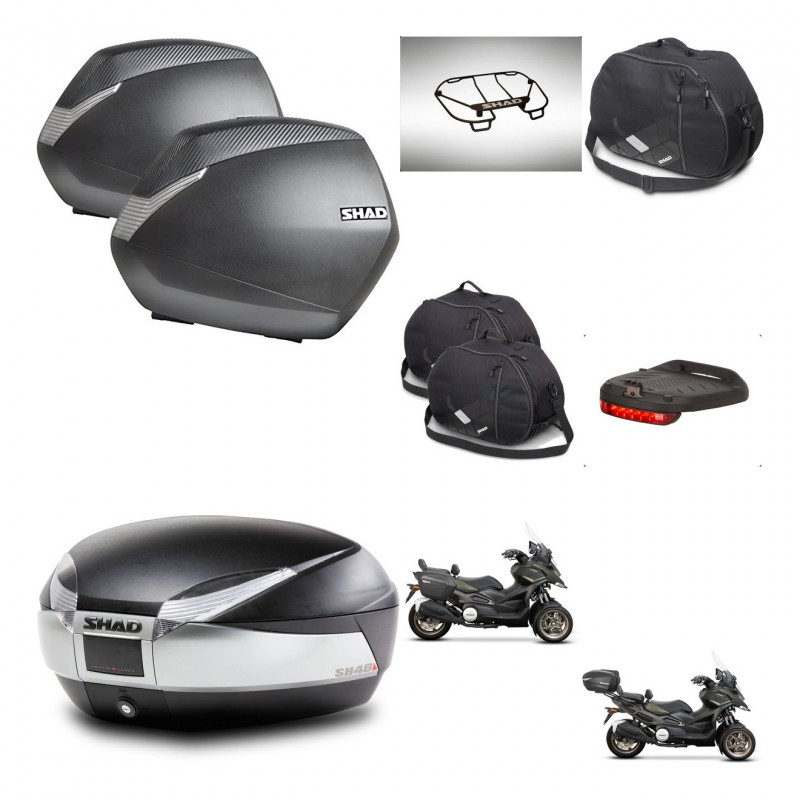 SHAD Baul SH48 + soporte montaje maletas SH36 accesorios TITANIUM PREMIUM KIT-481468