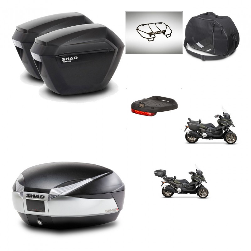 SHAD Baul SH48 + soporte montaje maletas sh23 accesorios TITANIUM PREMIUM KIT-481469